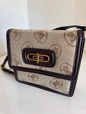 NWT Vintage i Santi Italy Crossbody Bag Deadstock New Monogram Canvas